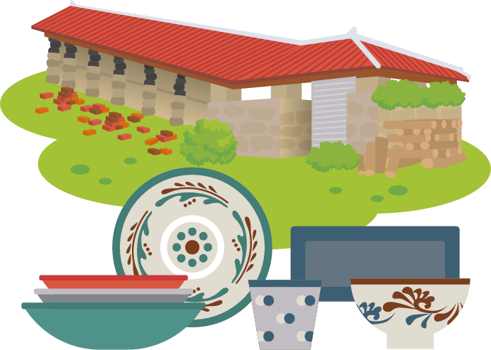 【送料込み　沖縄絵画　琉球　比嘉盛光　瓦屋根　デイゴ　芭蕉木　風景画　油絵 送料込み 沖縄絵画 琉球 比嘉盛光 瓦屋根 デイゴ 芭蕉木 風景画